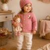 conjunto romántico de saco y gorro conjunto romántico de saco y gorro