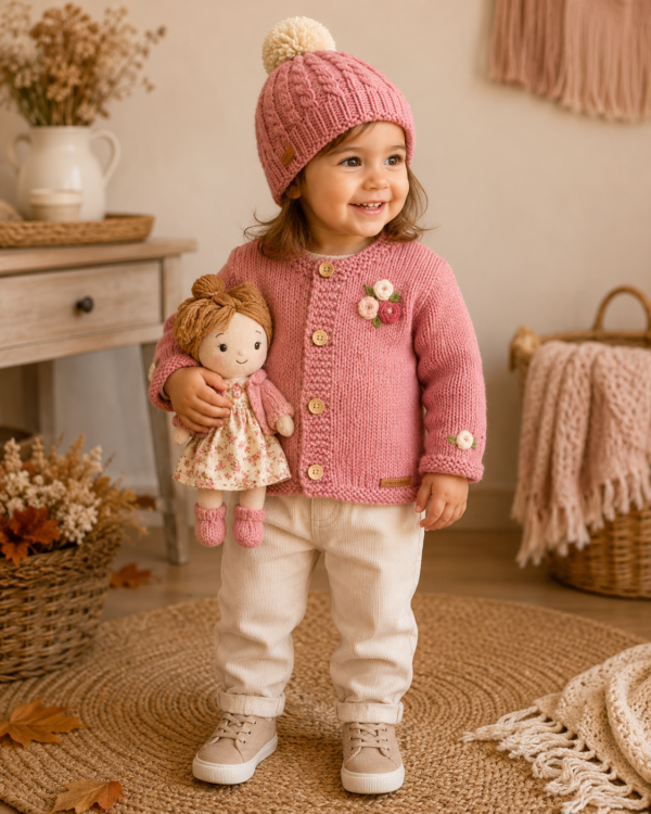 conjunto romántico de saco y gorro conjunto romántico de saco y gorro