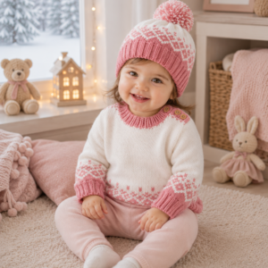 conjunto invernal con guarda de jacquard