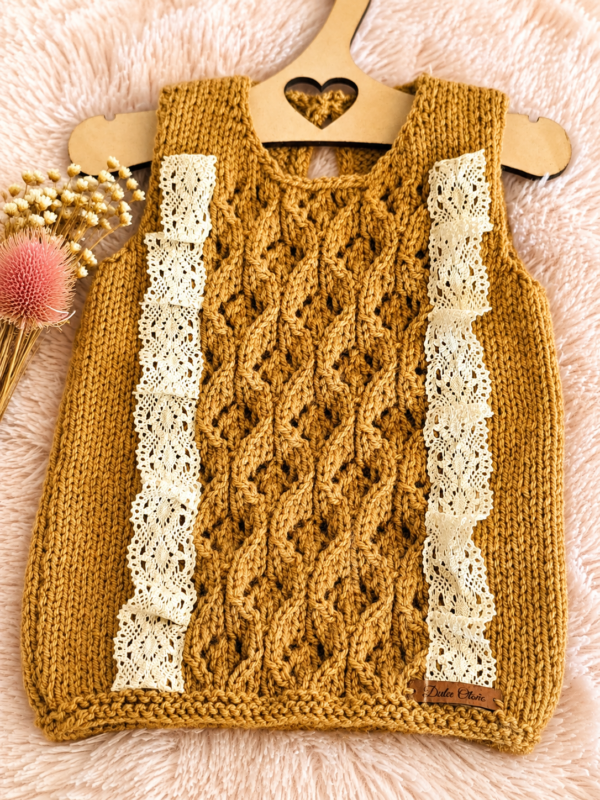 chaleco vintage calado tostado chaleco vintage calado tostado