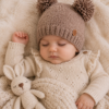 gorro doble pompón