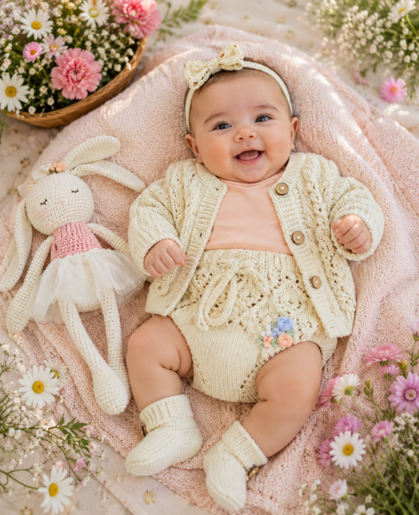 ajuar tierna primavera 3prendas ajuar tierna primavera 3prendas