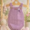 conjunto de enterito con rositas bordadas y prenditas de algodón conjunto de enterito con rositas bordadas y prenditas de algodón